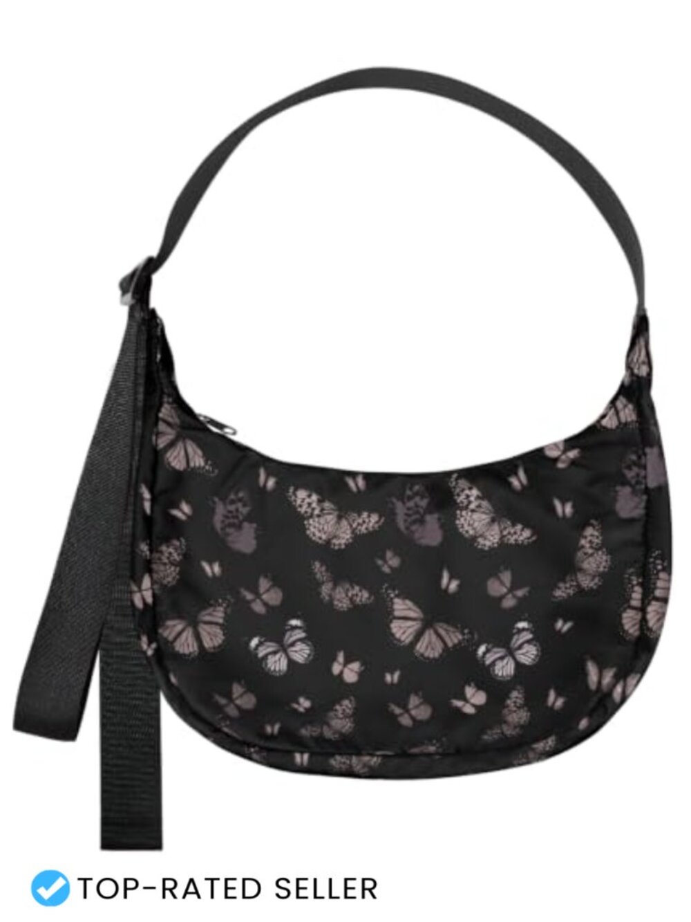 Nylon Small Crescent Crossbody Bag Waterproof Adjustable Strap